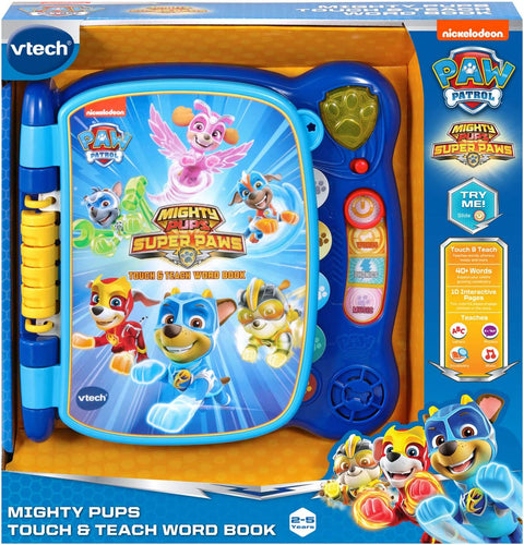 Paw Patrol Mighty Pups Touch and Teach Word Book, Blue