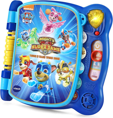 Paw Patrol Mighty Pups Touch and Teach Word Book, Blue