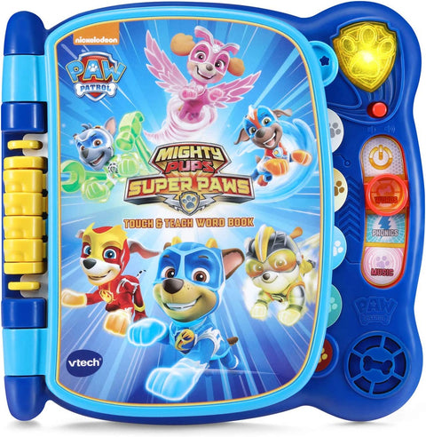 Paw Patrol Mighty Pups Touch and Teach Word Book, Blue