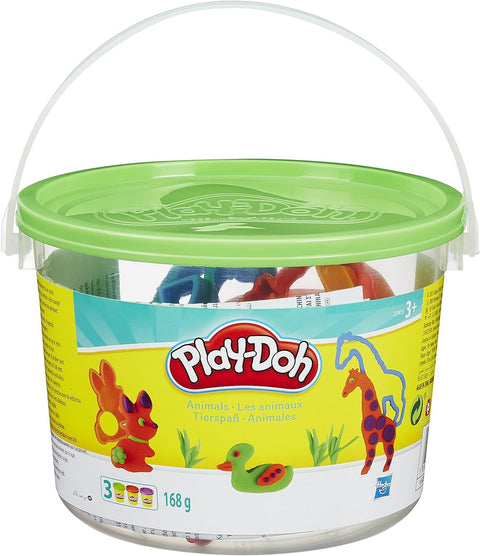 Play-Doh Mini Bucket Assorted, 3 Cans & Molds