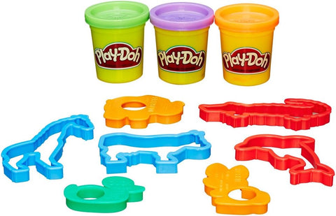 Play-Doh Mini Bucket Assorted, 3 Cans & Molds