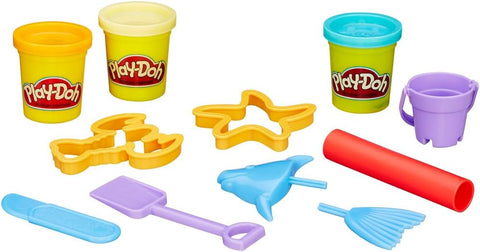 Play-Doh Mini Bucket Assorted, 3 Cans & Molds