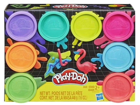 Play-Doh Multicolor Cans 8-Pack, Neon