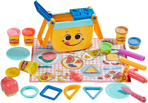 Hasbro Play-Doh Picnic Shapes Starter Set, 12 Tools and 6 Cans