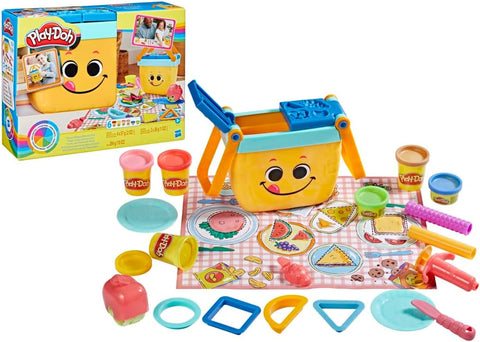 Hasbro Play-Doh Picnic Shapes Starter Set, 12 Tools and 6 Cans