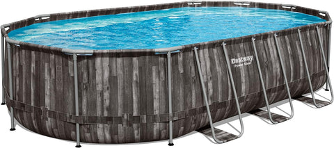 Bestway - Power Steel Above Ground Oval Pool Set 610x366x122cm