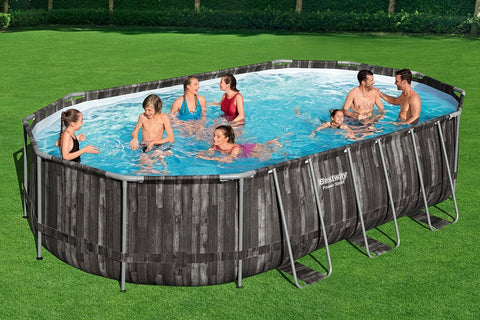 Bestway - Power Steel Above Ground Oval Pool Set 610x366x122cm