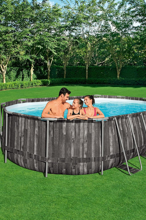 Bestway - Power Steel Above Ground Oval Pool Set 610x366x122cm