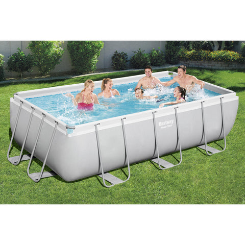 Bestway - Power Steel Above Ground Rectangular Pool Set 404x201x100cm