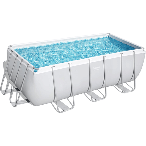 Bestway - Power Steel Above Ground Rectangular Pool Set 412x201x122cm