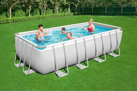 Bestway - Power Steel Above Ground Rectangular Pool Set 488x244x122cm