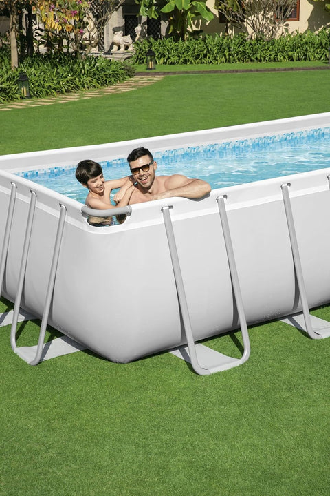 Bestway - Power Steel Above Ground Rectangular Pool Set 488x244x122cm