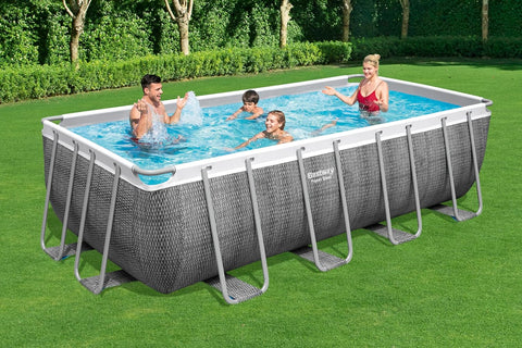 Bestway - Power Steel Above Ground Rectangular Pool Set 488x244x122cm