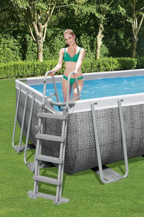 Bestway - Power Steel Above Ground Rectangular Pool Set 488x244x122cm