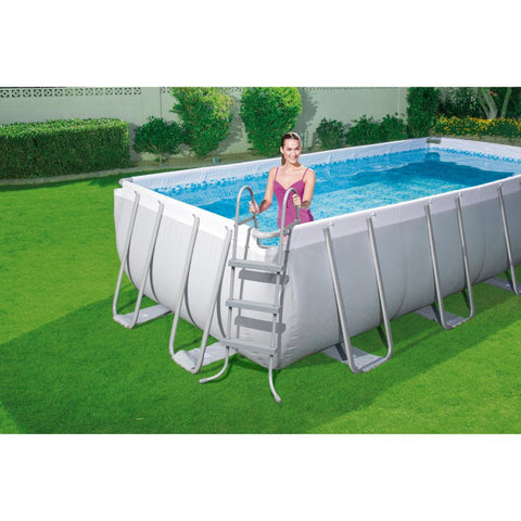 Bestway - Power Steel Above Ground Rectangular Pool Set, with Sand Filter 404x201x100cm