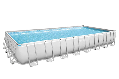 Bestway - Power Steel Above Ground Rectangular Pool Set with Sand Pump 956x488x132cm