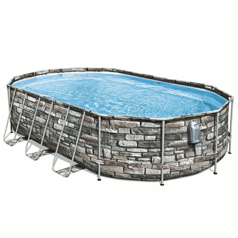 Bestway - Power Steel Comfort Jet Series Oval Pool Set 610x366x122cm