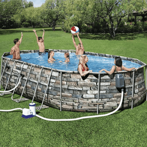 Bestway - Power Steel Comfort Jet Series Oval Pool Set 610x366x122cm