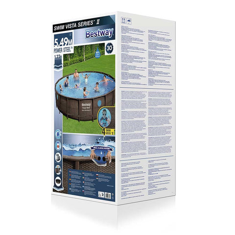 Bestway - Power Steel Swim Vista Series II Above Ground Round Pool Set 549x122cm