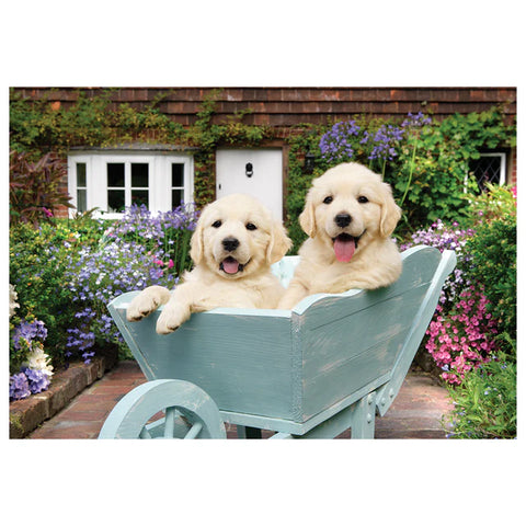 Anatolian Puzzle Puppies in a Wheelbarrow 260 Pieces