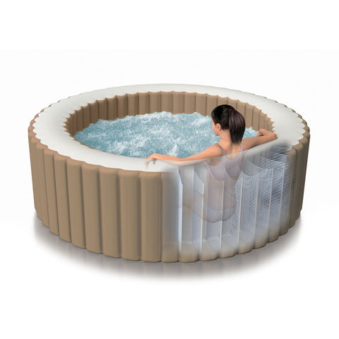 PureSpa Bubble Massage Round Spa 196x71cm 4 Person