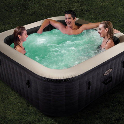 PureSpa Greystone Deluxe Square Bubble Spa Set 211x71cm, 4 Person