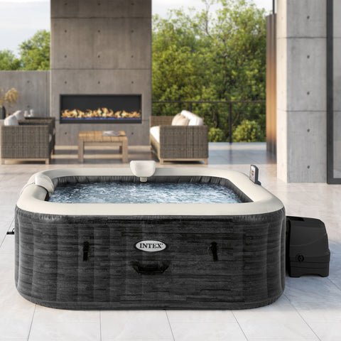 PureSpa Greystone Deluxe Square Bubble Spa Set 239x71cm, 6 Person