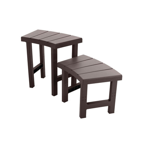 PureSpa Side Table Set of 2 Medium and 2 High Side Bench Set