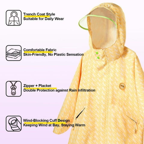 Mideer Waterproof Raincoat Purple, Medium