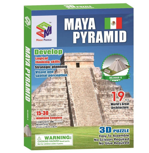 Magic Puzzle Maya Pyramid 3D Puzzle 19 Pieces