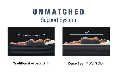 Queen Dura-Beam Ultra Plush Raised Air Mattress with Built-In-Pump 152×203x46cm