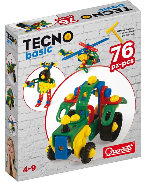 Quercetti Techno Basic Construction 76 Pieces