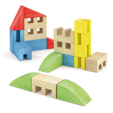 Quercetti Toytown Building Blocs 22 Pieces