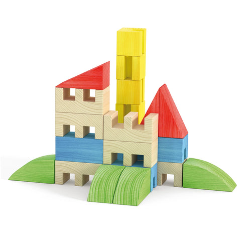 Quercetti Toytown Building Blocs 22 Pieces