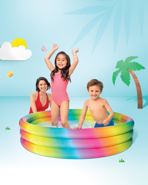 Rainbow Ombre Inflatable Kiddie Pool 147x33cm