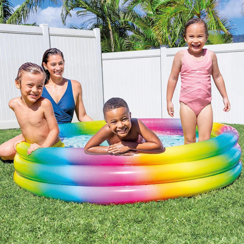 Rainbow Ombre Inflatable Kiddie Pool 147x33cm