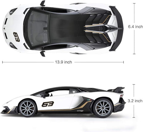 Rastar 1:14 Lamborghini Aventador SVJ Performance White R/C ra96070