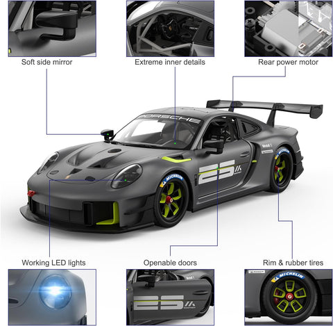 Rastar 1:14 Porsche 911 GT2 RS Clubsport 25 Grey R/C