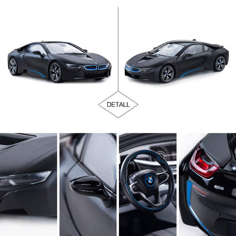 Rastar 1:14 BMW i8 Car with USB Charging, Doors Open by Remote R/C