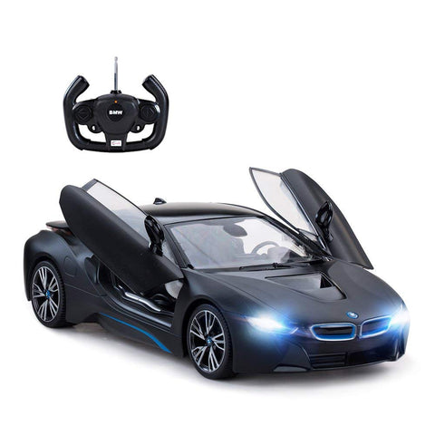 Rastar 1:14 BMW i8 Car with USB Charging, Doors Open by Remote R/C