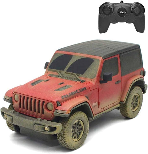 Rastar 1:24 JEEP Wrangler Rubicon-Muddy Version Red R/C