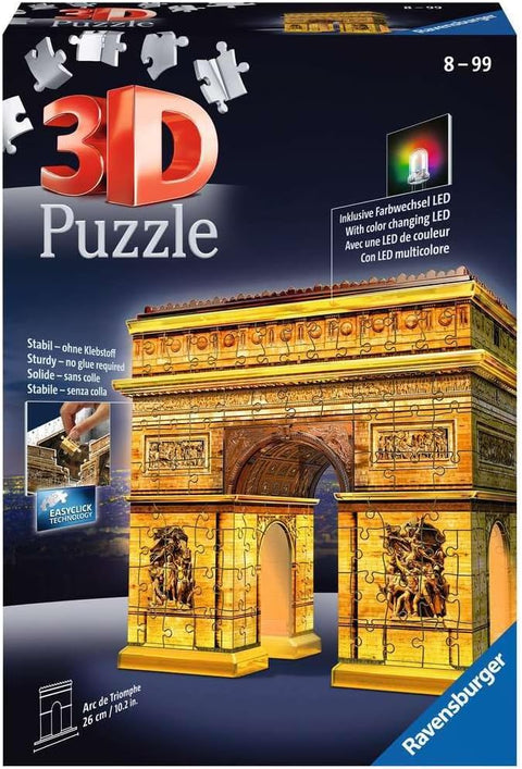 Ravensburger Arc De Triomphe Night Edition 3D Puzzle 216 Pieces