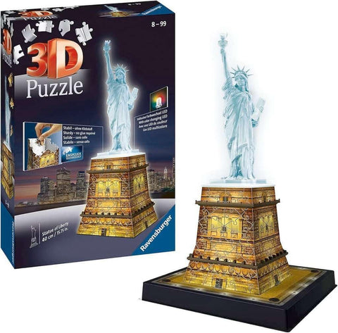 Ravensburger Statue Of Liberty Night Edition 3D Puzzle 108 Pieces