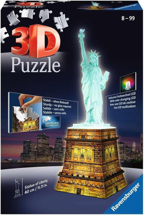 Ravensburger Statue Of Liberty Night Edition 3D Puzzle 108 Pieces