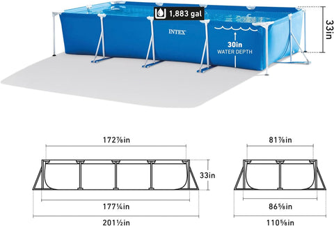 Rectangular Frame Above Ground Pool 450x220x84cm