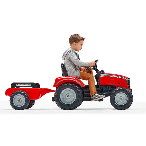 Red Massey Ferguson S8740 Pedal Tractor With Trailer