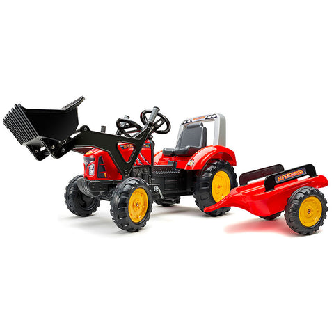 Red Pedal Digger Supercharger with Opening Bonnet And Trailer