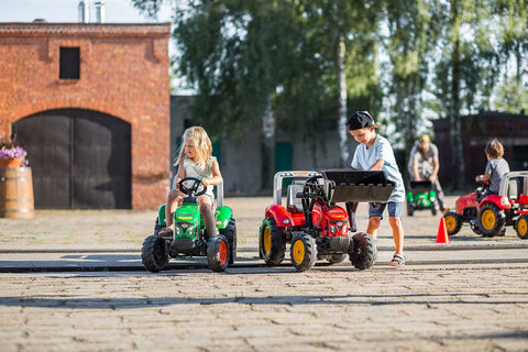 Red Pedal Tractor Supercharger With Opening Bonnet and Trailer