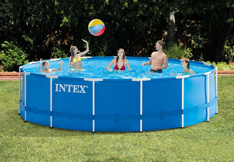 Round Metal Frame Above Ground Pool With Filter Pump 457x122cm