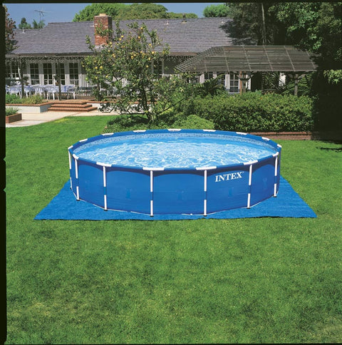 Round Metal Frame Above Ground Pool With Filter Pump 457x122cm